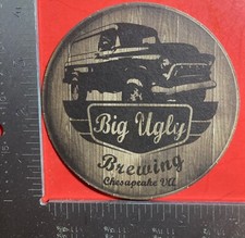 BIG UGLY BREWING. 4.2 INCH ROUND COASTER 1955 chevy PANEL TRUCK