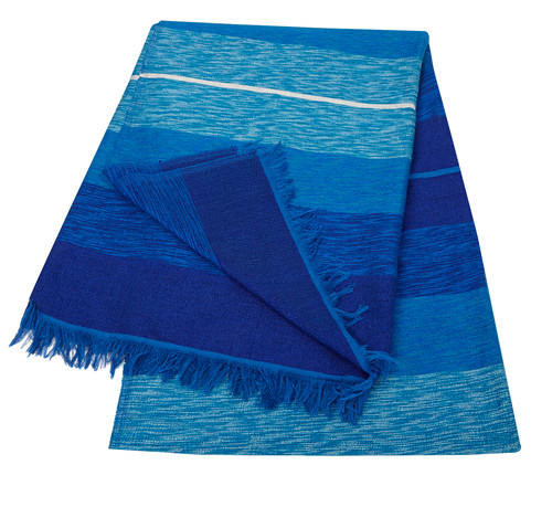 Moroccan blue throw bedspread - blue,
