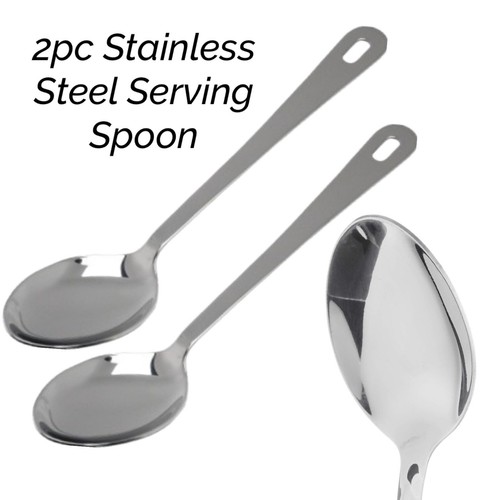 Large stainless steel serving - stainless,