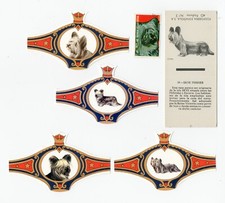 SKYE TERRIER COLLECTION OF VINTAGE COLLECTABLE DOG BANDS STAMP & MATCHBOOK CARD