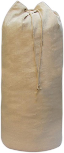 Natural cotton laundry bag - natural,
