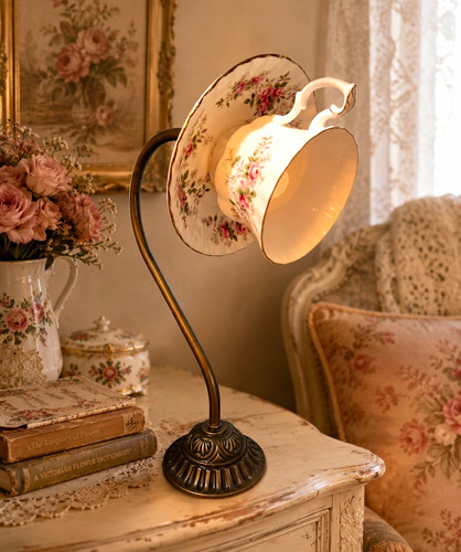 Floral teacup saucer table - saucer,