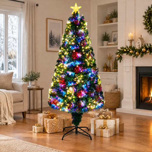 4ft 6ft fibre optic christmas - 4ft,