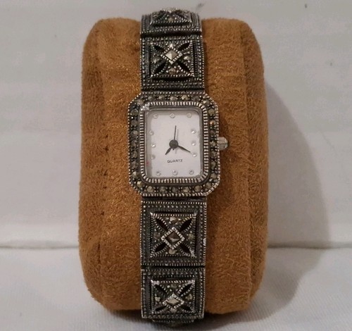 Marcasite black onyx sterling - marcasite,