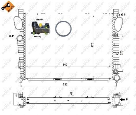Nrf radiator for mercedes benz - nrf,