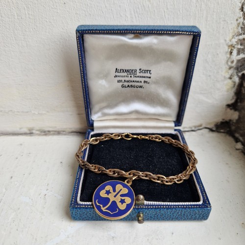 Vintage brass blue enamel - vintage,