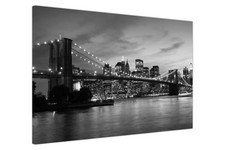 New York City Bridge Black and