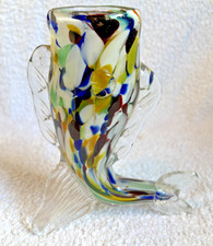 VINTAGE MURANO GLASS FISH VASE