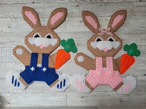Vtg handmade easter bunnies - handmade,