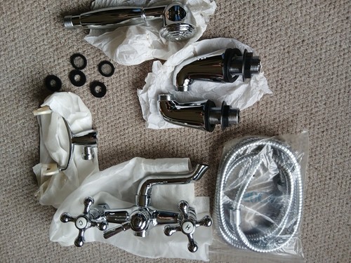 Chrome mixer bath taps - chrome,