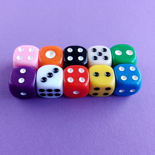 Dice set rounded 14mm - d6,