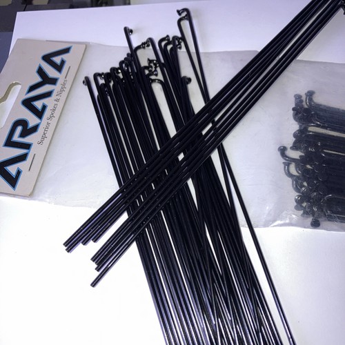 Araya black bmx spokes - bmx, 186mm