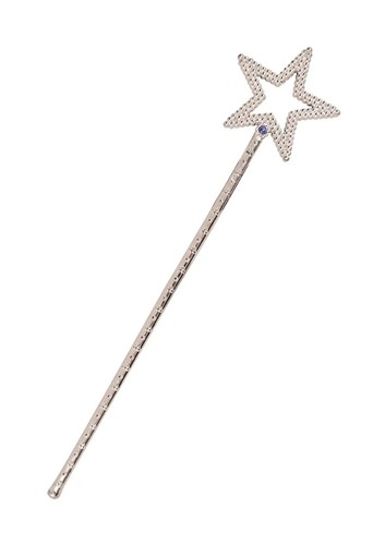 Star wand silver 35cm magic - star,