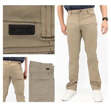Wrangler Mens Cargo Trouser Khaki Tan Flex Waist Work Wear Casual Combat Multi