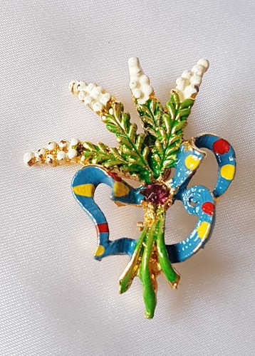 Brooch lucky white - lucky, heather