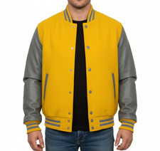 Varsity Letterman Yellow Wool