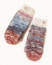 Fat Face Reverse Knit Mittens