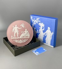 Wedgwood Pink Jasperware Jasper Ware 2008 Annual 19cm Plaque - Made In England