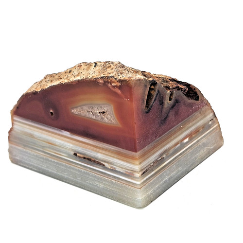 Large banded agate geode - large,