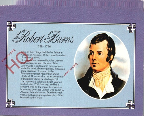 Picture postcard robert burns - picture, postcard-