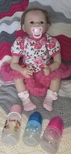 Baby Girl Doll Weighted With Magnetic Dummy And Outfit Only Used For Display
