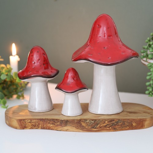 Ceramic mushroom autumn - ceramic,