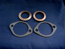 YAMAHA RD350LC YPVS TZR 250 PR COPPER STEEL EXHAUST GASKETS + PR FLANGE GASKETS