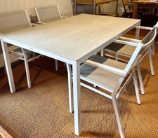 Barlow Tyrie Equinox 4 Seater Dining Set - Arctic White - Ex Display Offer