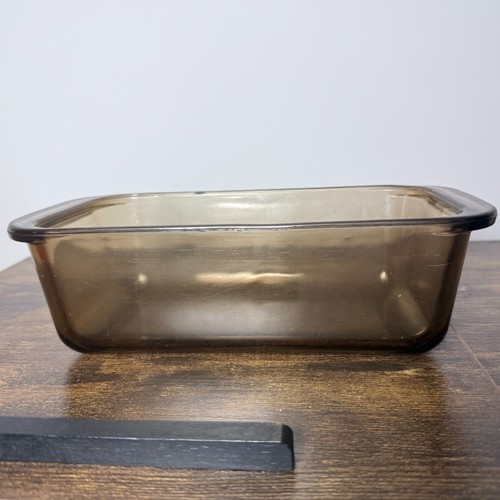 Vintage pyrex amber - glass, loaf