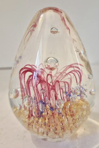 Vintage art glass egg - vintage,