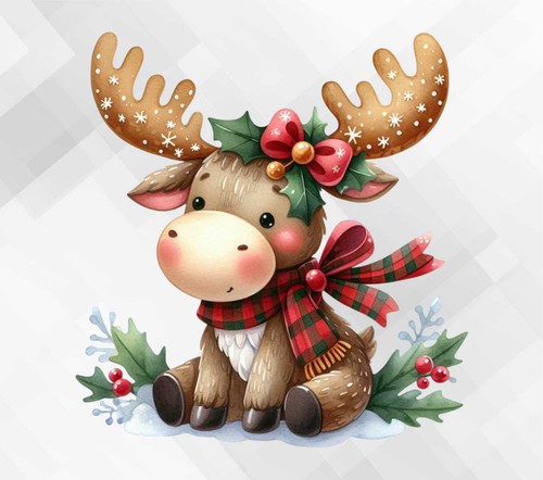 Christmas moose wall - christmas, vinyl