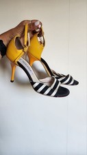 Yellow and black striped Comme il Faut Tango Shoes- UK 5.5/ EU 37