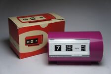 RARE Estyma Flip style Clockwork Alarm Clock - Colour Raspberry - Boxed