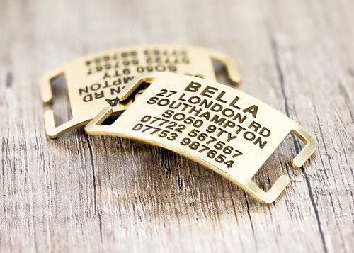Brass agility working dog id - -,