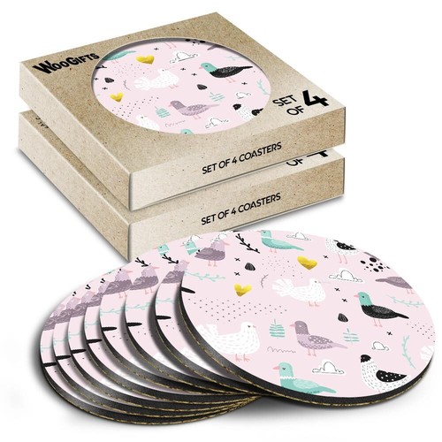 Round mdf coaster pigeon - round,