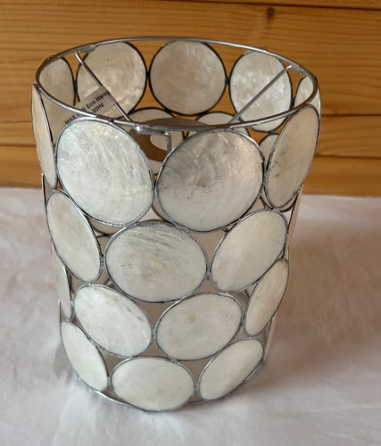 Vintage capiz shell lampshade - vintage,