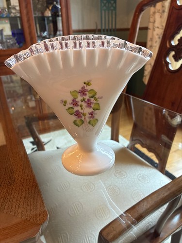 Fenton white silver crest fan - fenton,