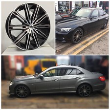 18" DK 103 BLACK POLISHED ALLOY WHEELS AUDI RS3 RS4 RS6 RS7 TT A3 A4 A6