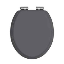 * Heritage - Replacement Toilet Seat And Cover Graphite / Chrome Hinges KGR101