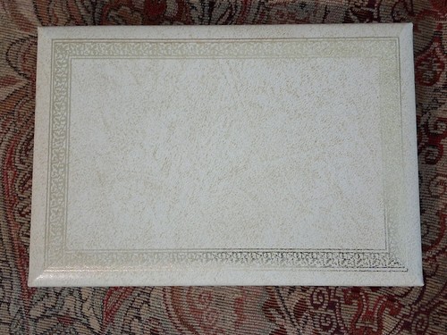 Vintage cream faux-leather
