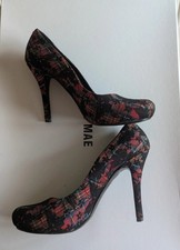 Schuh Red Tartan High Heel