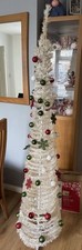 Indoor Pop-up White Artificial Christmas Tree.  6ft See description 