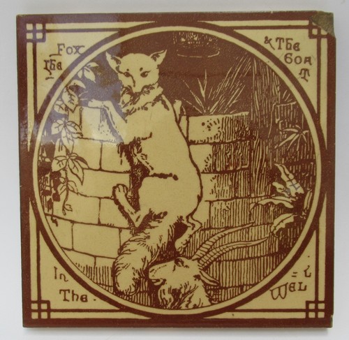 Antique mintons inch tile - antique,
