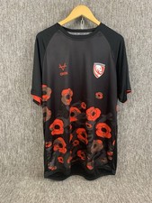 Gloucester Rugby Poppy T-Shirt Oxen Remembrance Day Armed Forces Men’s Size 2XL
