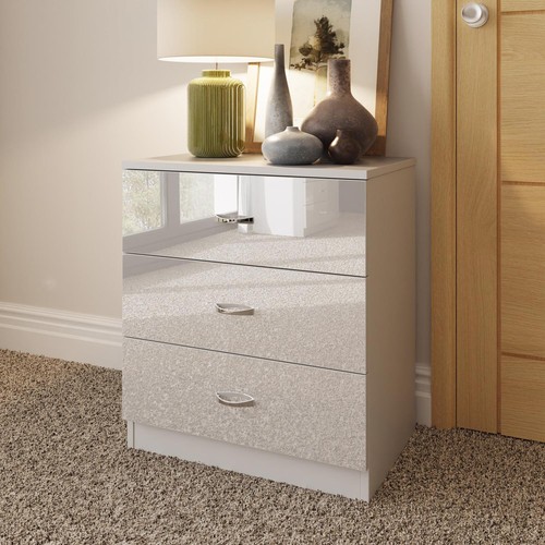 Bedside table high gloss - table, chest