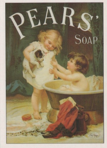 Advertising postcard pears - advertising,