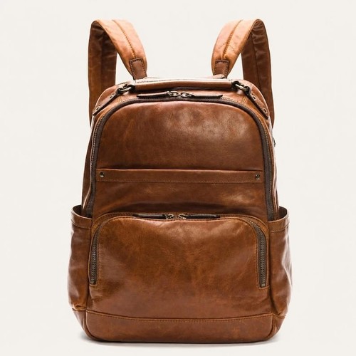 Genuine leather backpack - leather,
