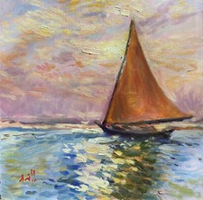 Original oil painting - ,, summer