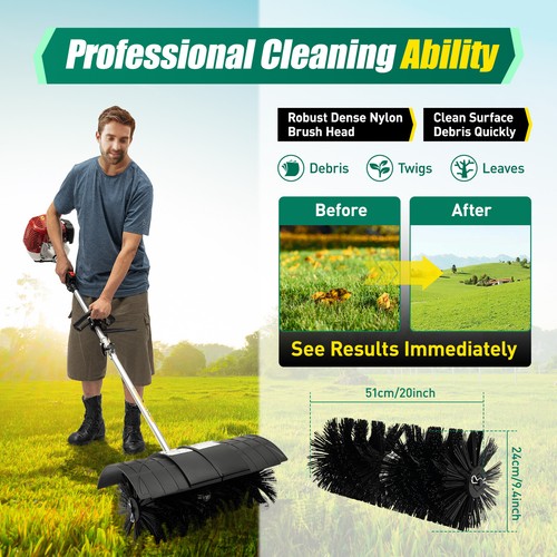 Gas power nylon brush broom - brush,