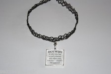  'HOTWIFE' Definition Black PVC Choker Necklace Jewellery Jewelry Hotwife Slut